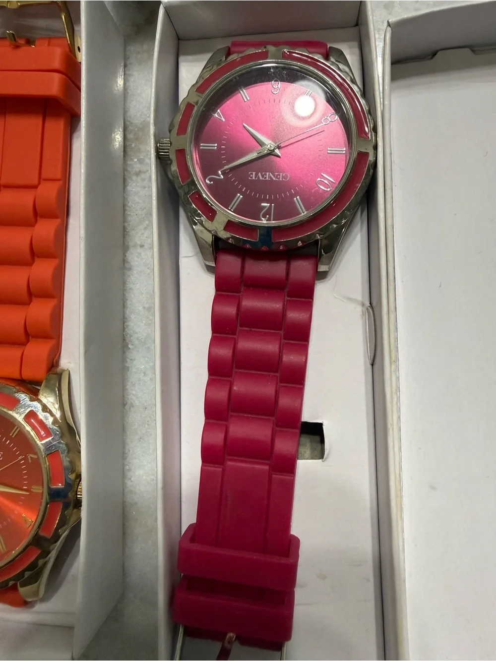 Ladies Colorful Silicone Strap Watch - Green